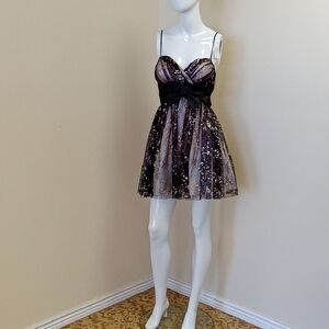 B Darlin Black and Cream Dress